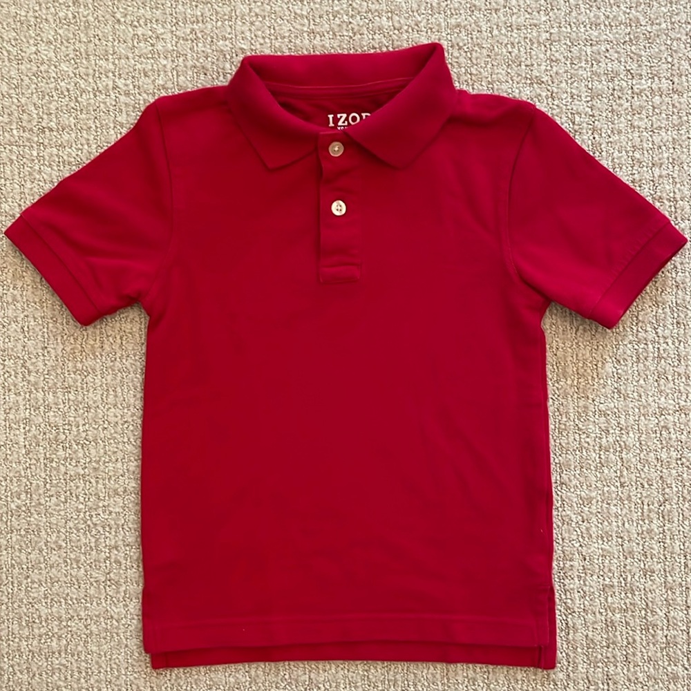 Izod red polo shirt, XS (4/5)